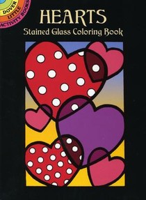 Hearts Stained Glass Coloring Book voorzijde