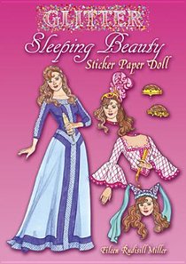 Glitter Sleeping Beauty Sticker Paper Doll