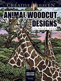 Creative Haven Deluxe Edition Animal Woodcut Designs Coloring Book voorzijde