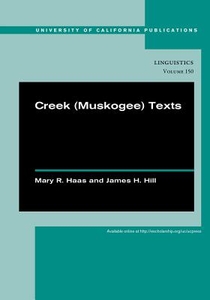 Creek (Muskogee) Texts voorzijde