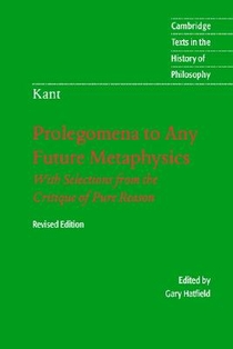 Immanuel Kant: Prolegomena to Any Future Metaphysics voorzijde