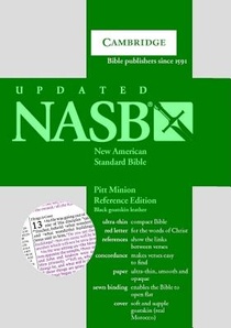 NASB Pitt Minion Reference Bible, Black Goatskin Leather, Red-letter Text, NS446:XR voorzijde