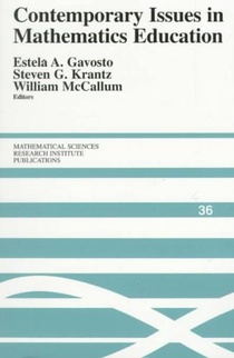 Contemporary Issues in Mathematics Education voorzijde
