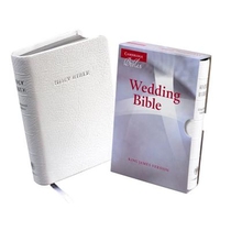 KJV Wedding Bible, Ruby Text Edition, White French Morocco Leather, KJ223:T