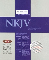 NKJV Aquila Wide Margin Reference Bible, Black Goatskin Leather Edge-lined, Red-letter Text, NK746:XRME voorzijde