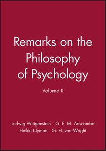 Remarks on the Philosophy of Psychology, Volume II voorzijde