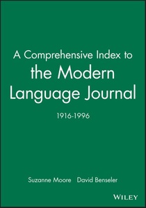A Comprehensive Index to the Modern Language Journal voorzijde