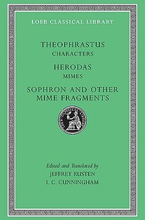 Characters. Herodas: Mimes. Sophron and Other Mime Fragments