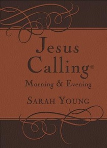 Jesus Calling Morning and Evening, Brown Leathersoft Hardcover, with Scripture References voorzijde