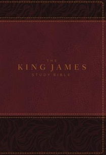 KJV, The King James Study Bible, Leathersoft, Burgundy, Thumb Indexed, Red Letter, Full-Color Edition