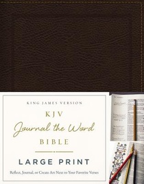 KJV Large Print Bible, Journal the Word, Reflect, Journal or Create Art Next to Your Favorite Verses (Brown Bonded Leather, Red Letter, Comfort Print: King James Version) voorzijde