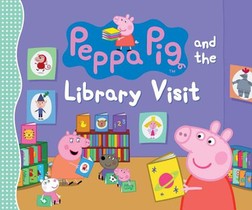 Peppa Pig and the Library Visit: (Children's Picture Book about Going to the Library with Reversible Coloring Poster for Toddlers, Preschoolers, and K