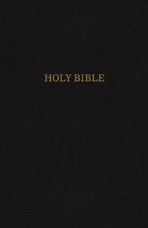 KJV, Reference Bible, Center-Column Giant Print, Bonded Leather, Black, Thumb Indexed, Red Letter Edition, Comfort Print