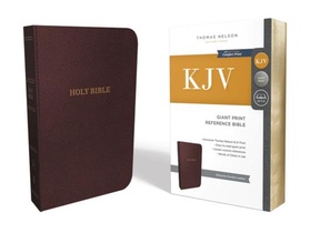 KJV Holy Bible: Giant Print with 53,000 Cross References, Burgundy Bonded Leather, Red Letter, Comfort Print: King James Version