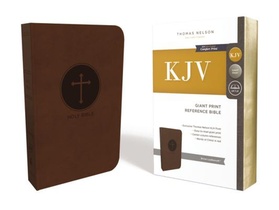 KJV Holy Bible: Giant Print with 53,000 Cross References, Brown Leathersoft, Red Letter, Comfort Print: King James Version