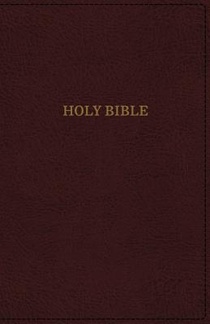 KJV, Deluxe Reference Bible, Super Giant Print, Leathersoft, Burgundy, Thumb Indexed, Red Letter Edition, Comfort Print