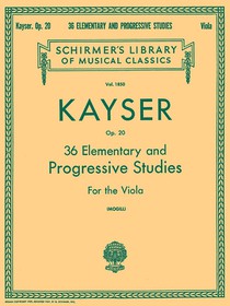 36 Elementary and Progressive Studies: Schirmer Library of Classics Volume 1850 Viola Method