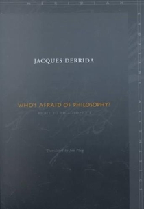 Who's Afraid of Philosophy? voorzijde