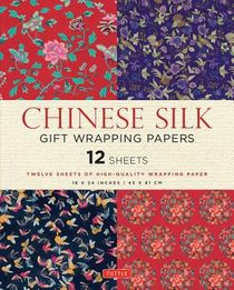 Chinese Silk Gift Wrapping Papers - 12 Sheets