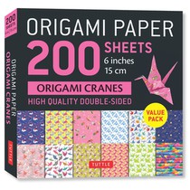 Origami Paper 200 Sheets Origami Cranes 6 (15 CM): Tuttle Origami Paper: Double-Sided Origami Sheets Printed with 12 Designs (Instructions for 5 Proje