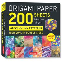 Origami Paper 200 Sheets Alcohol Ink Patterns 6 (15 CM): Tuttle Origami Paper: Double-Sided Origami Sheets Printed with 12 Designs (Instructions for 5
