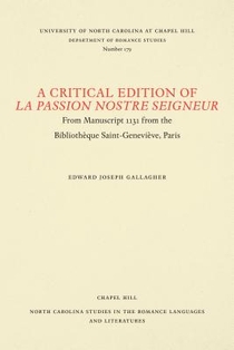 A Critical Edition of La Passion Nostre Seigneur voorzijde