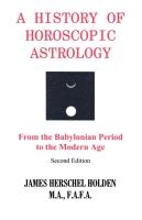 History of Horoscopic Astrology