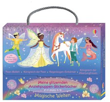Meine glitzernden Anziehpuppen-Stickerbücher mini: Magische Welten