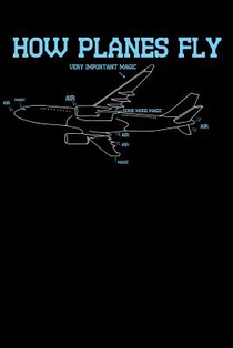 How Planes Fly: 120 Pages I 6x9 I Dot Grid I Funny Science, Space & Galaxy Gift I Moon & Planet