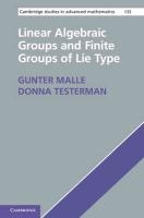 Linear Algebraic Groups and Finite Groups of Lie Type voorzijde