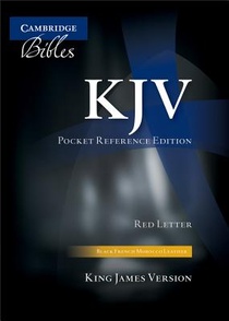 KJV Pocket Reference Bible, Black French Morocco Leather, Thumb Index, Red-letter Text, KJ243:XRI voorzijde