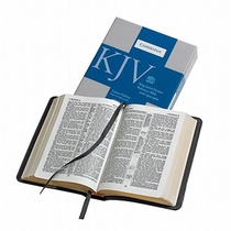 KJV Cameo Reference Bible with Apocrypha, Black Calfskin Leather, Red-letter Text, KJ455:XRA Black Calfskin Leather