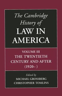 The Cambridge History of Law in America voorzijde