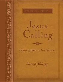 Jesus Calling, Large Text Brown Leathersoft, with Full Scriptures voorzijde