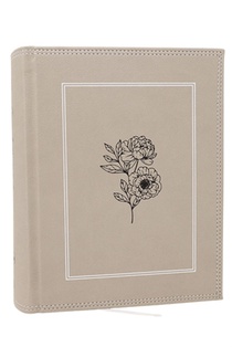 NKJV, Journal the Word Bible: Reflect, Journal or Create Art Next to Your Favorite Verses (Stone Leathersoft over board, Red Letter, Comfort Print)