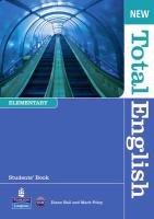 New Total English Elementary. Students' Book (with Active Book CD-ROM) & MyLab voorzijde