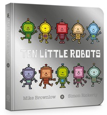 Ten Little Robots Board Book voorzijde