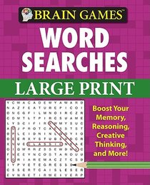 Brain Games - Word Searches - Large Print (Purple)