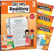 180 Days(tm) Reading, Math, Writing, & Language for Grade 3: 4-Book Set: Practice, Assess, Diagnose