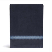 CSB Apologetics Study Bible, Navy Leathertouch: Black Letter, Defend Your Faith, Study Notes and Commentary, Ribbon Marker, Sewn Binding, Easy-To-Read