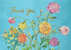 Garden Blooms Thank You Notes (14 Cards, 15 Self-Sealing Envelopes)