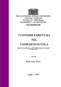 I CONGEDI PARENTALI NEL COMPARTO SCUOLA