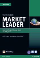 Market Leader  Pre-Intermediate Coursebook (with DVD-ROM incl. Class Audio) & MyLab voorzijde