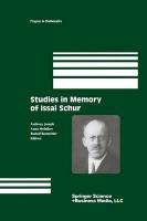Studies in Memory of Issai Schur voorzijde