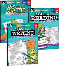 180 Days of Reading, Writing and Math Grade 2: 3-Book Set voorzijde