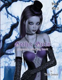 Gothic Girls Grayscale Coloring Book