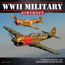 WWII Military Aircraft 2026 Mini Wall Calendar