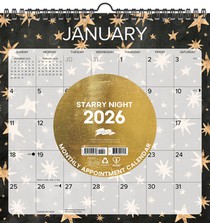 Starry Night 2026 12 X 12 Spiral Wall Calendar