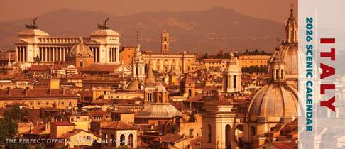 Italy 2026 Panoramic 15 X 6.5 Wall Calendar