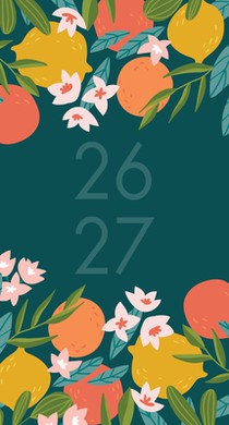 Floral Punch 2-Year 2026-27 3.5 X 6.5 Monthly Pocket Planner